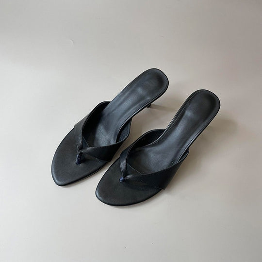 Damen elegante Slingback-Pantoletten mit geschwungenem Riemendesign EB