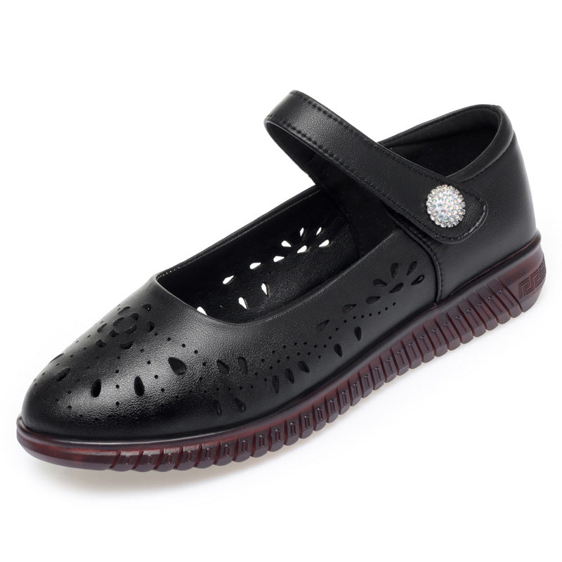 Damen Elegante und luftige Ballerinas mit verstellbarem Riemen EB
