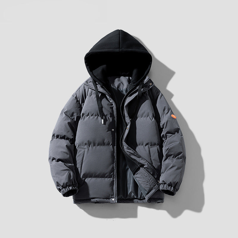 Herren gesteppte Winterjacke mit integriertem Kontrast-Kapuzeneinsatz und isolierender Thermofüllung EB