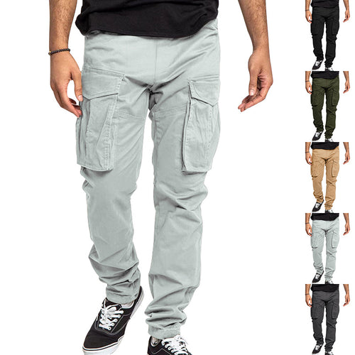 Herren Cargo-Hose mit mehreren praktischen Taschen und elastischem Bund EB