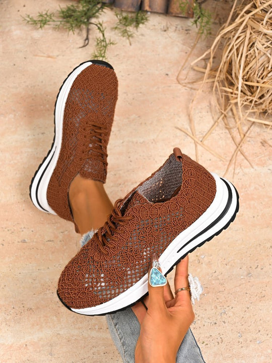 Damen Atmungsaktive Sneakers aus Netzmaterial EB