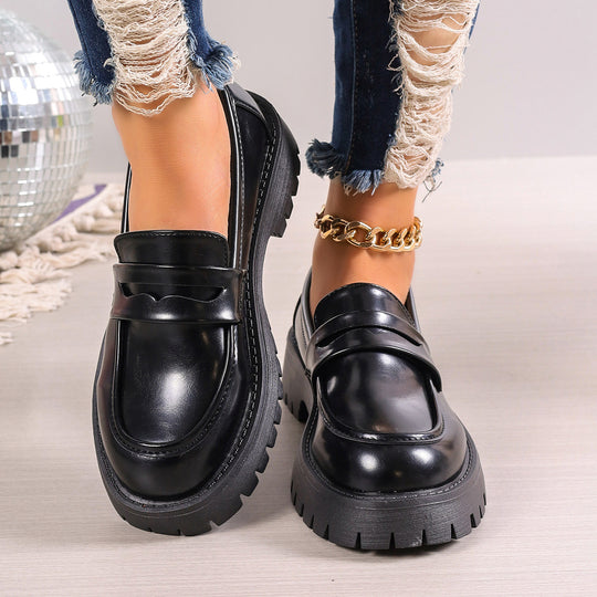 Damen Modische Loafers mit trendiger Sohle EB