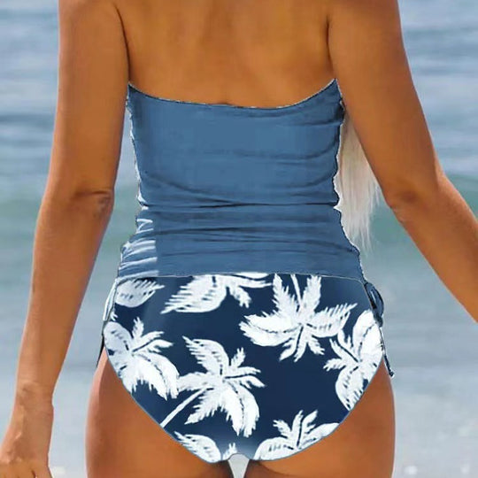 Damen trendiger Bikiniset mit Palmen-Motiv EB