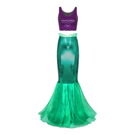 Damen Meerjungfrau-Kleid mit schimmerndem Oberteil und voluminösem Tüllrock R&B