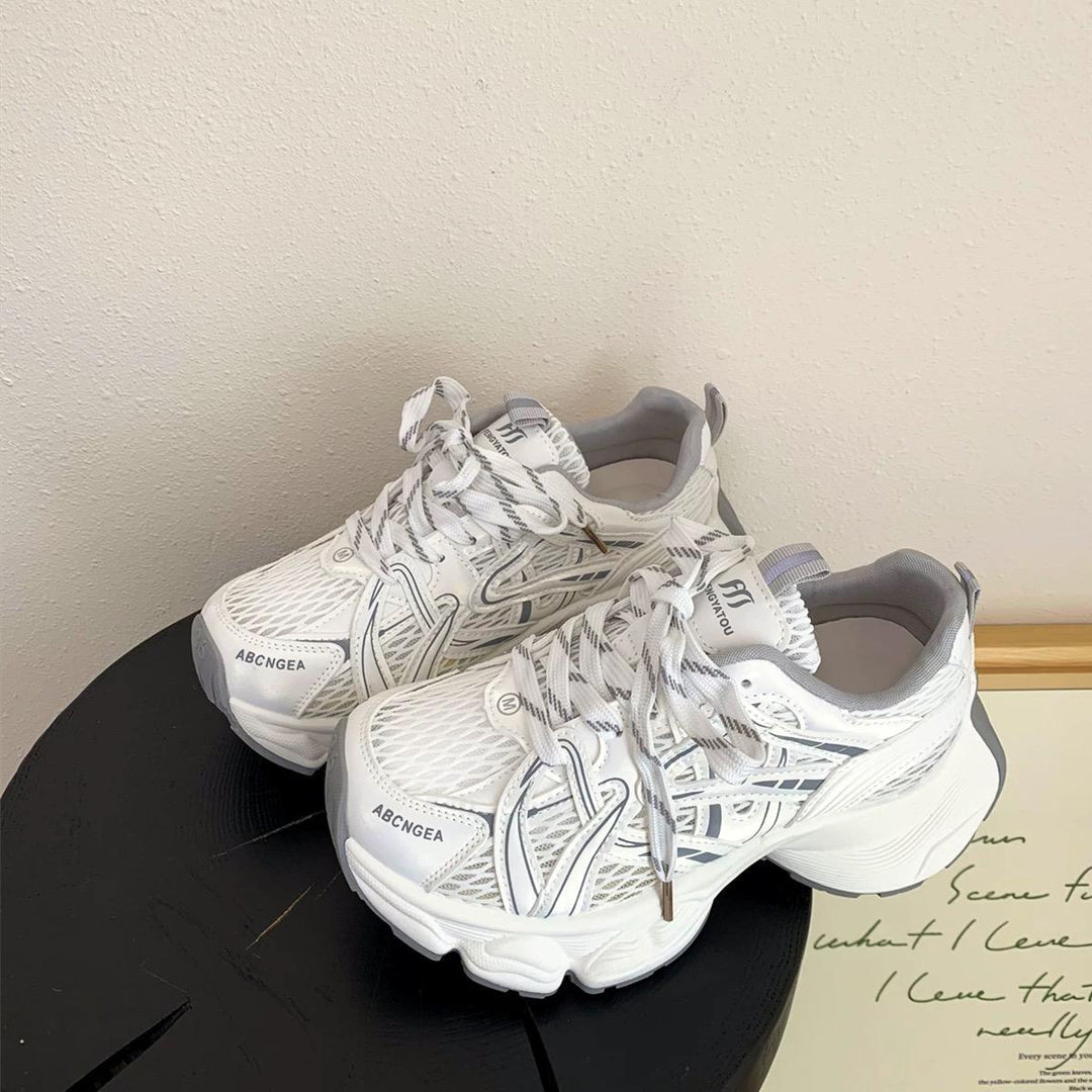 Damen Sportliche Casual Sneakers mit atmungsaktivem Obermaterial und dämpfender Sohle EB
