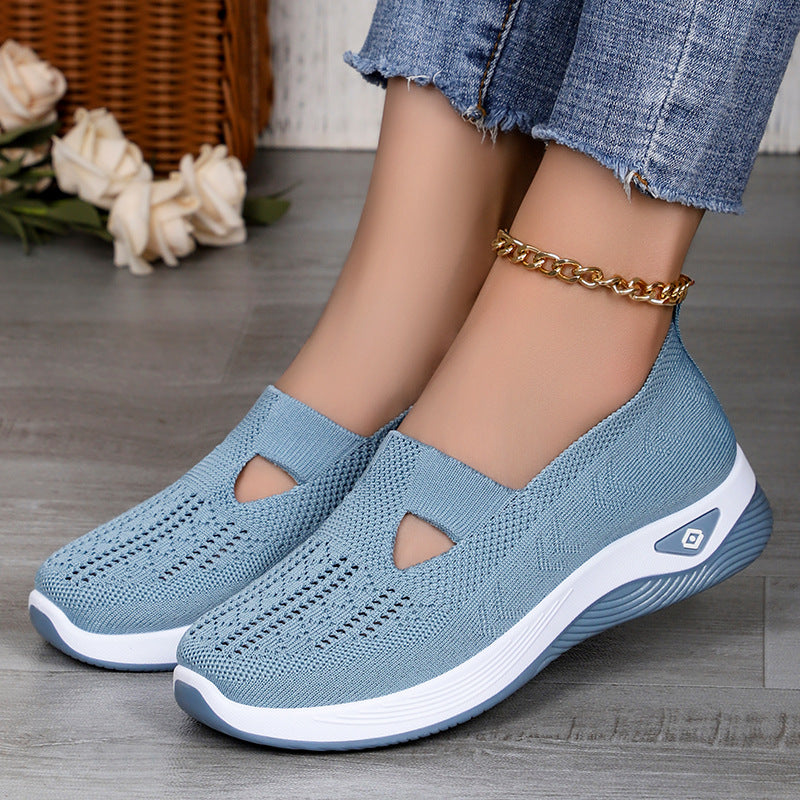 Damen Atmungsaktive Slip-On Freizeitschuhe mit offenem Schnitt EB