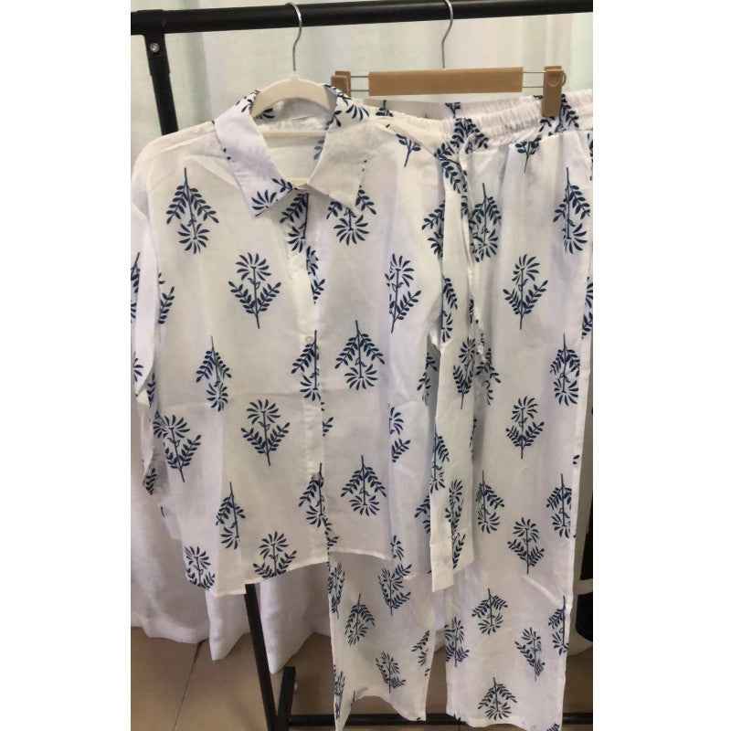 Damen Lässiges Sommer-Set mit floralem Print und lockerem Schnitt EB
