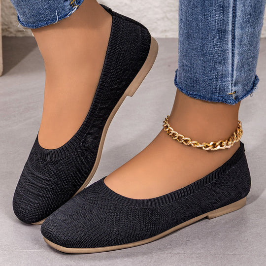 Damen Slip-On Ballerinas mit flexibler Sohle und atmungsaktivem Obermaterial EB