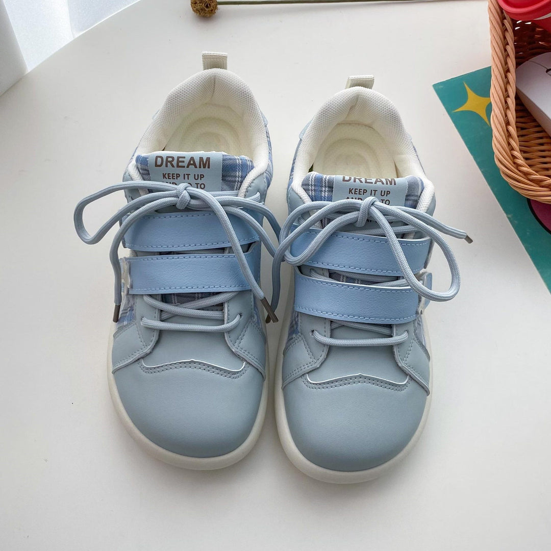 Damen Sneakers mit innovativem Karomuster und verstellbarem Klettverschluss EB