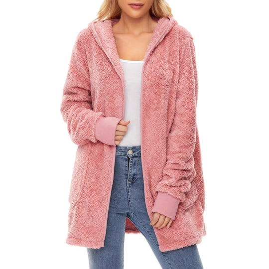Damen weicher Fleece-Mantels EB