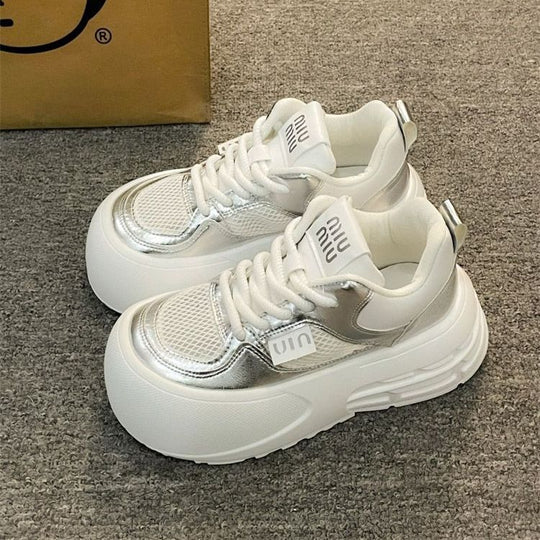Damen Chunky-Sneaker mit glänzenden Akzenten und dämpfender Sohle EB