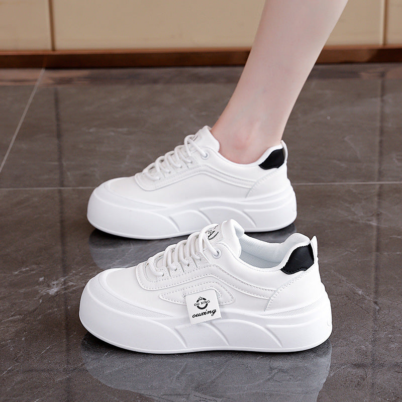 Damen modische Sneakers mit dicker Profilsohle und atmungsaktiver Struktur EB