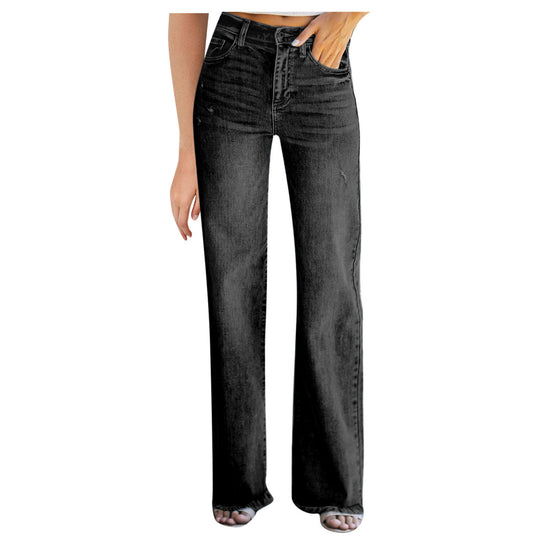 Damen Flared Jeans im Retro-Look mit hohem Bund EB