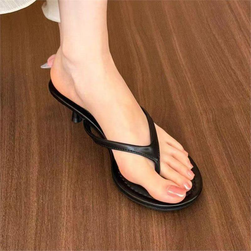 Damen elegante Zehentrenner-Sandaletten mit verstellbarem Riemendesign EB