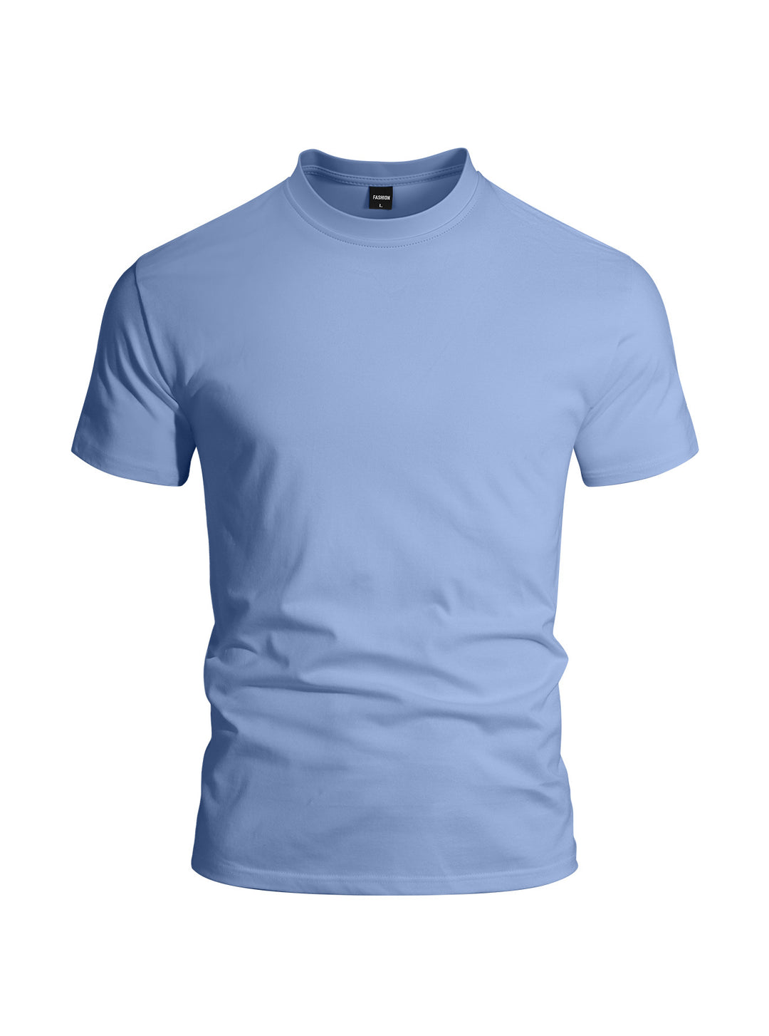 Herren nan eng anliegendes Rundhals-Basicshirt aus Singlejersey mit verstärktem Nackenband EB