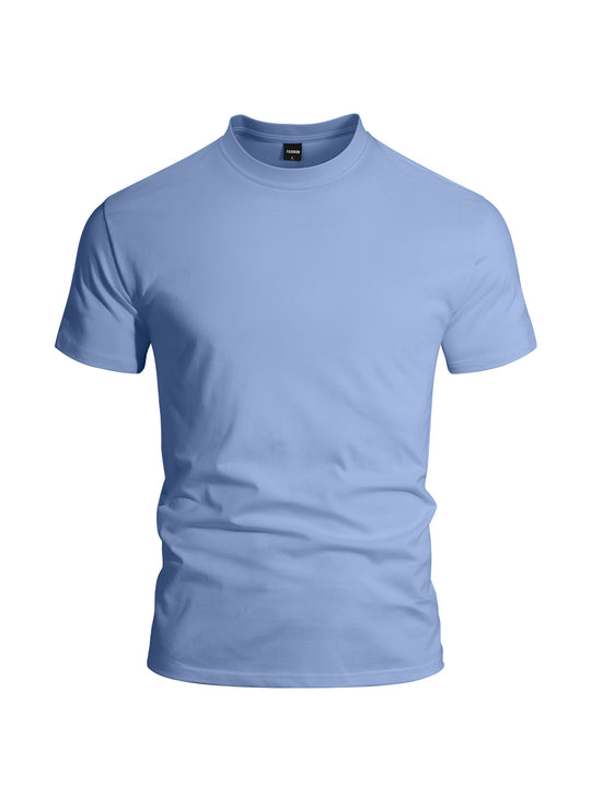 Herren nan eng anliegendes Rundhals-Basicshirt aus Singlejersey mit verstärktem Nackenband EB