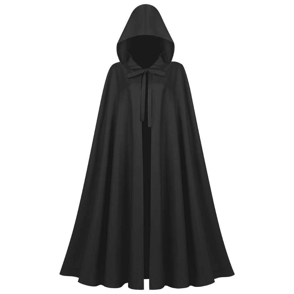 Unisex nan langer Kapuzenumhang aus wasserabweisendem Polyester mit vollem Rundschnitt und BindEband Eb