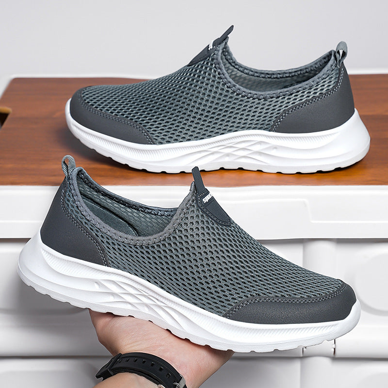 Damen Atmungsaktive Slip-On Sneakers mit stoßdämpfendem Fußbett und flexiblem Obermaterial EB