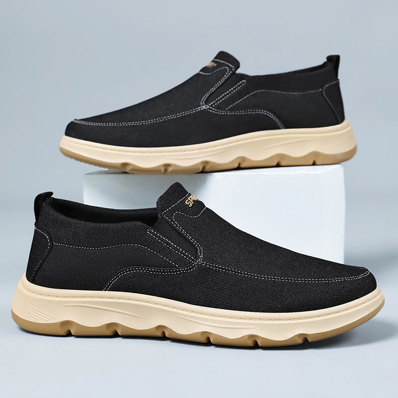 Damen Bequeme Slip-On Sportschuhe mit atmungsaktiver Oberflächenstruktur EB