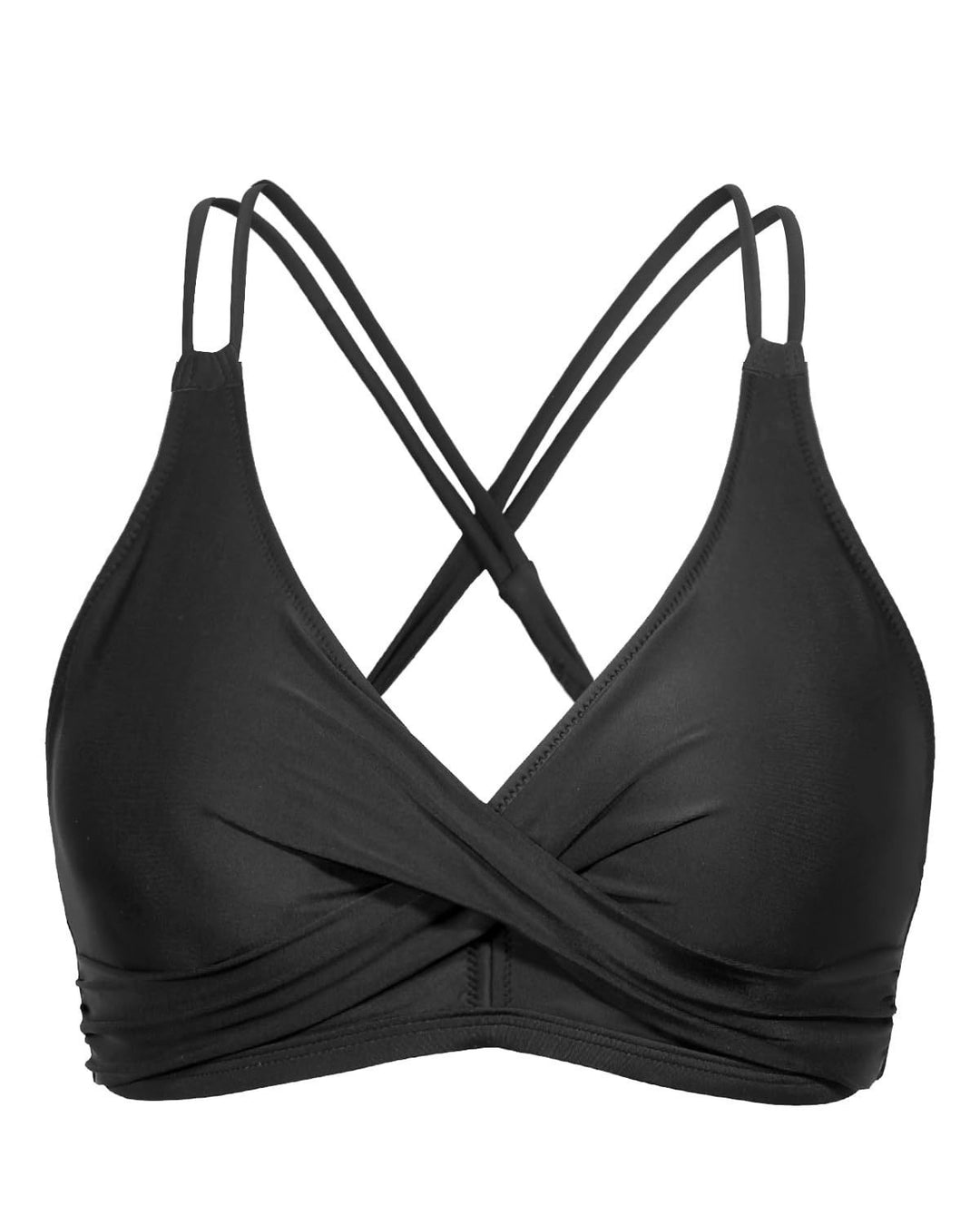 Damen Sportliches Bikinioberteil mit raffiniertem Wickeldesign EB