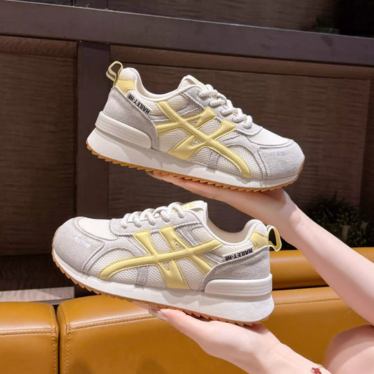 Damen Sportliche Sneakers mit atmungsaktiver Mesh-Oberfläche und gepolsterter Innensohle EB