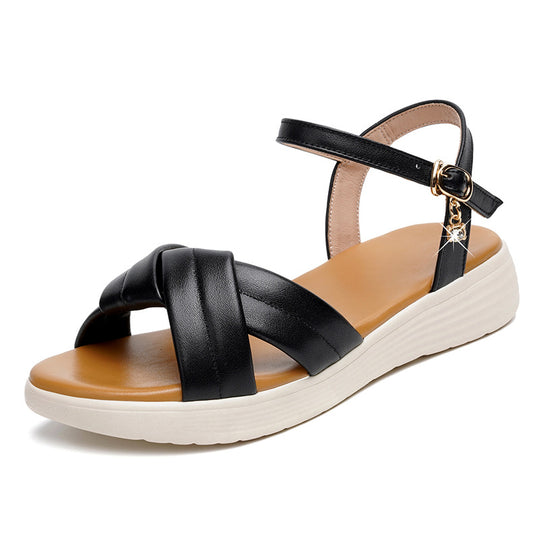 Damen Sportliche Sandalen mit modischem Riemendesign und bequemem Fußbett EB