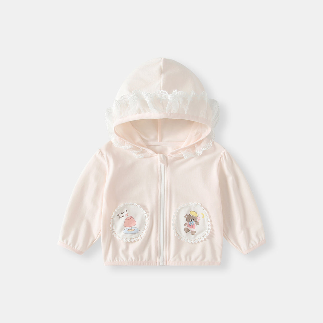 Unisex nan leichte Kapuzen-Sonnenschutz-Windjacke mit elastischen Bündchen EB