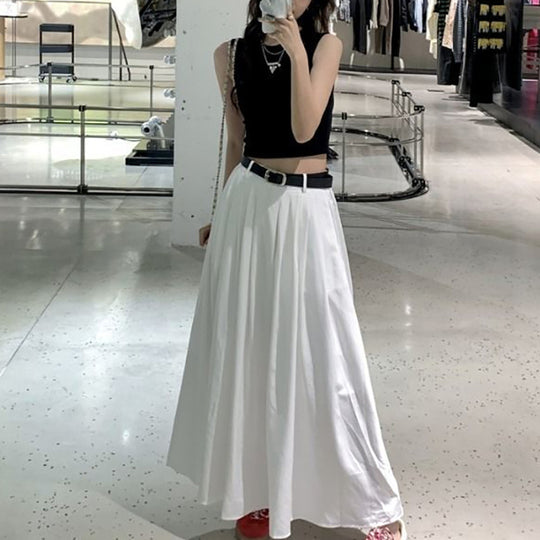 Damen Crop-Top mit elastischem Bund und asymmetrischem Ausschnitt EB