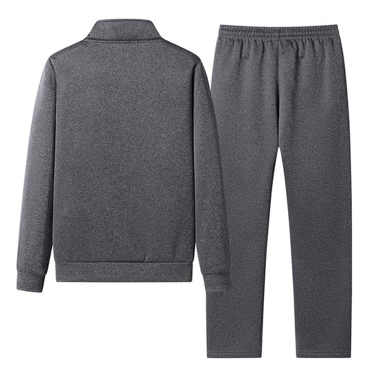 Herren sportliches Trainingsset mit Stehkragen-Blouson, durchgehendem Reißverschluss und elastischer Jogginghose EB