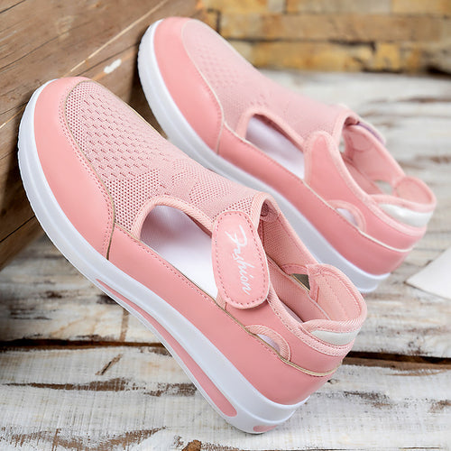Damen Slip-On Freizeitschuhe mit elastischem Obermaterial und atmungsaktiver Sohle EB
