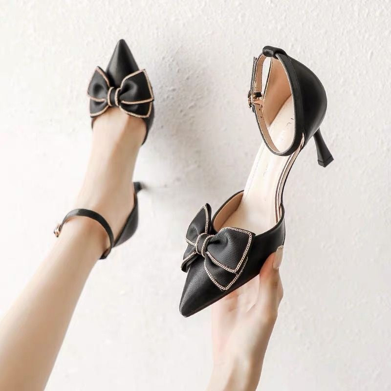 Damen Elegante Pumps mit verspieltem Schleifendetail EB