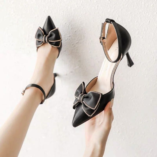 Damen Elegante Pumps mit verspieltem Schleifendetail EB