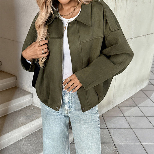Damen Oversized Jacke mit lässigem Schnitt und robustem Material EB