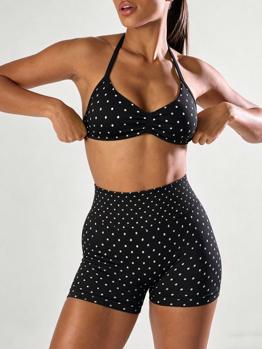Damen Sportliches Bikini-Set mit hochelastischem Material und verstellbaren Trägern EB