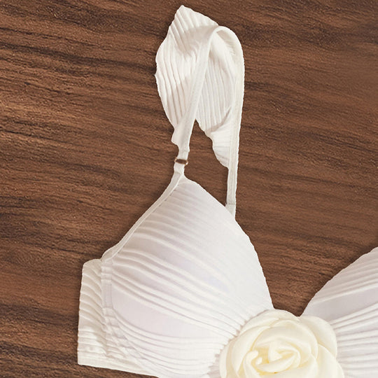 Damen Einteiler Badeanzug mit floralem Design und raffinierten Cut-Out EB