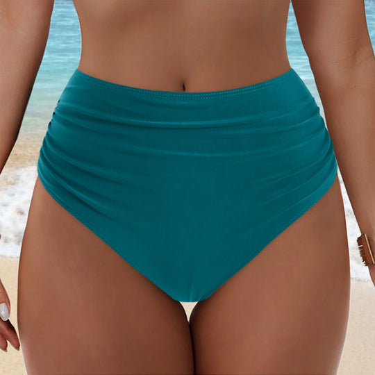 Damen Hochgeschnittenes Bikini-Höschen mit Rüschendetails EB