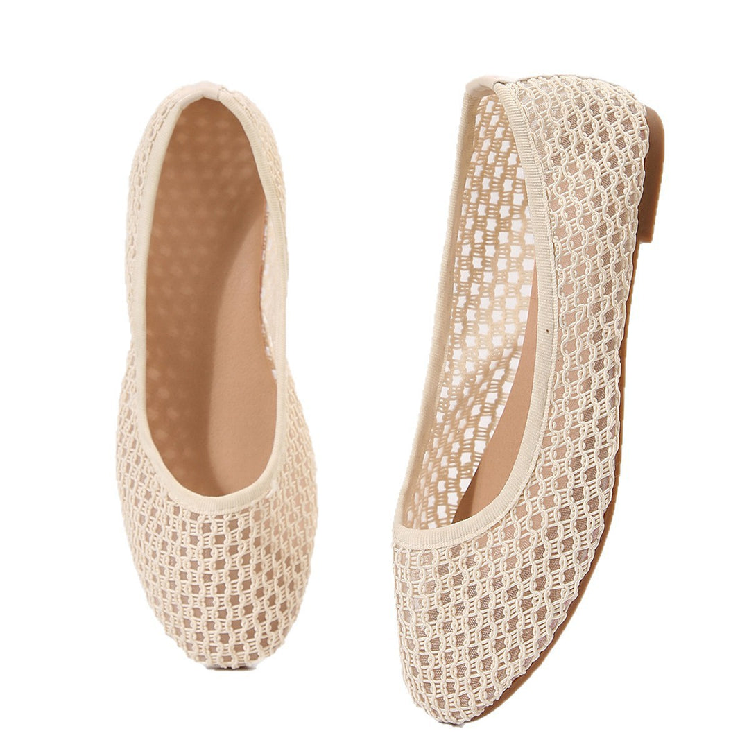 Damen Atmungsaktive und bequeme Ballerinas mit filigranem Schnitt EB