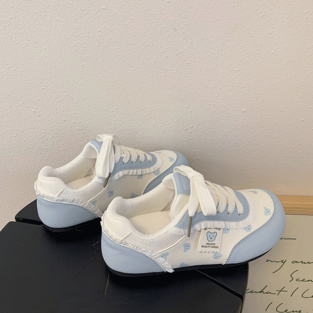 Damen Sneakers mit niedlichem Bärenmotiv und komfortabler Sohle EB