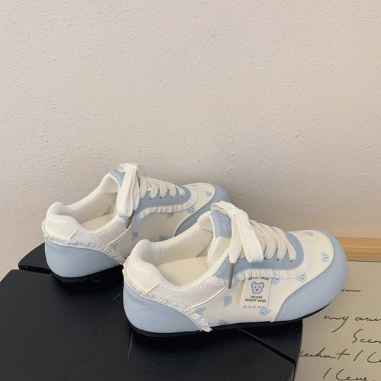 Damen Sneakers mit niedlichem Bärenmotiv und komfortabler Sohle EB
