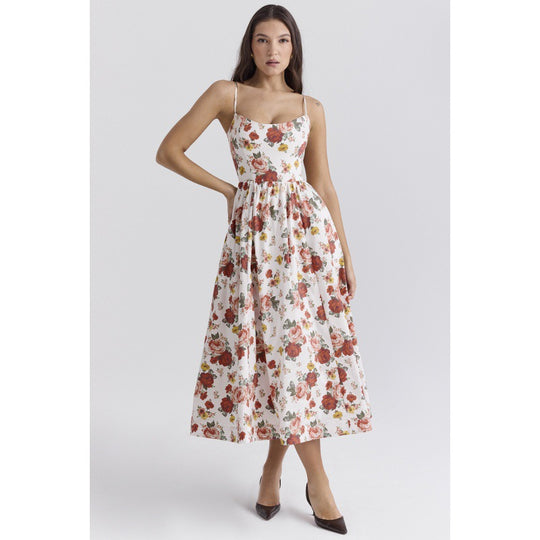 Damen Maxi-Kleid mit floralem Design EB