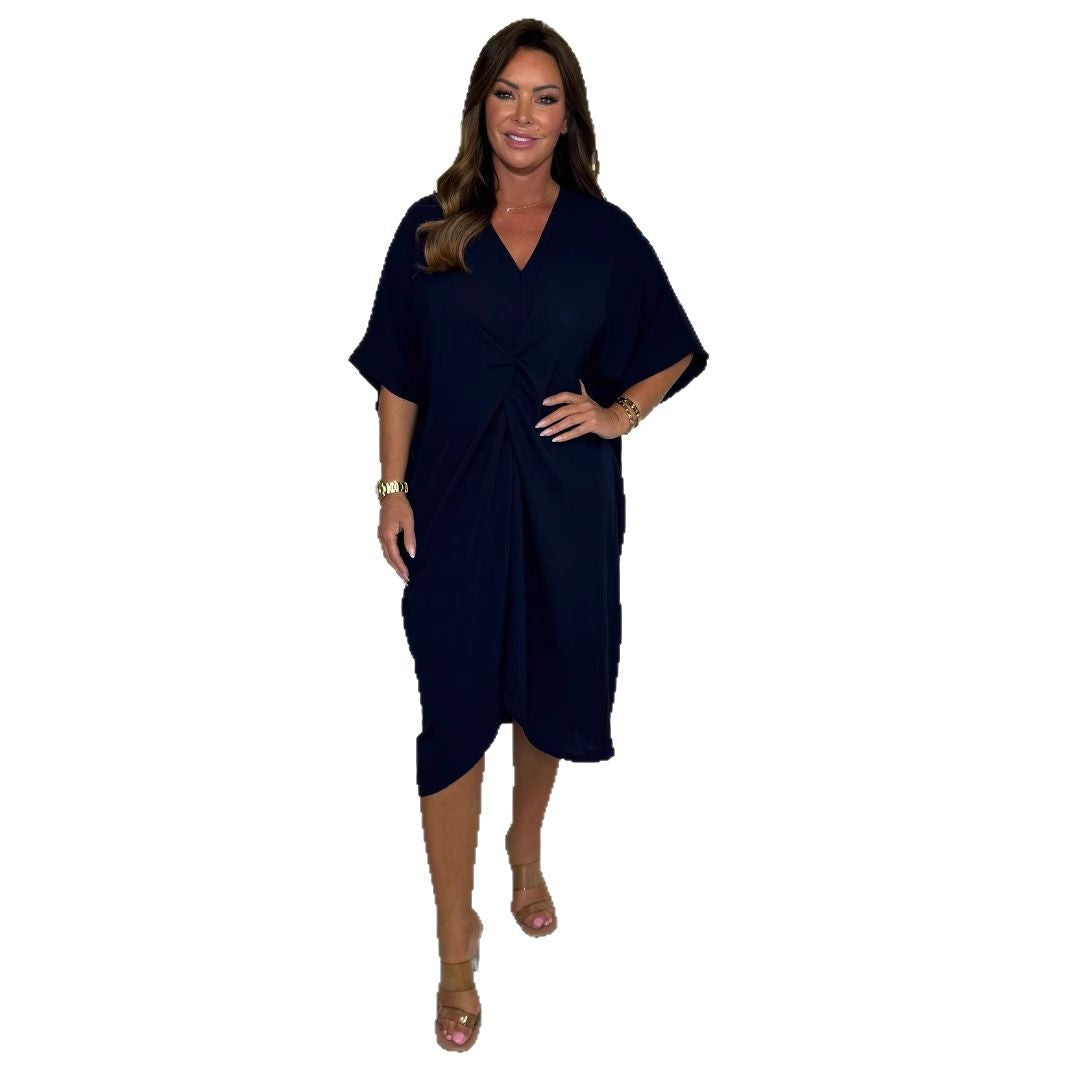 Damen Kaftan Kleid mit modernem Wickeldesign EB