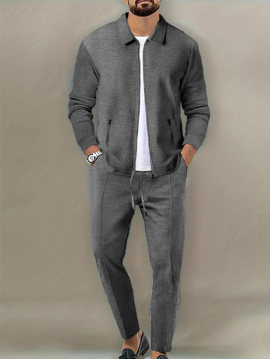 Herren Freizeitanzug mit Modernem Strukturdesign und praktischen Taschen EB