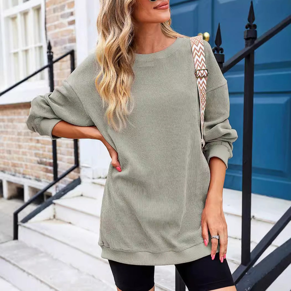 Damen lässiger Strickpullover im Oversized-Schnitt EB