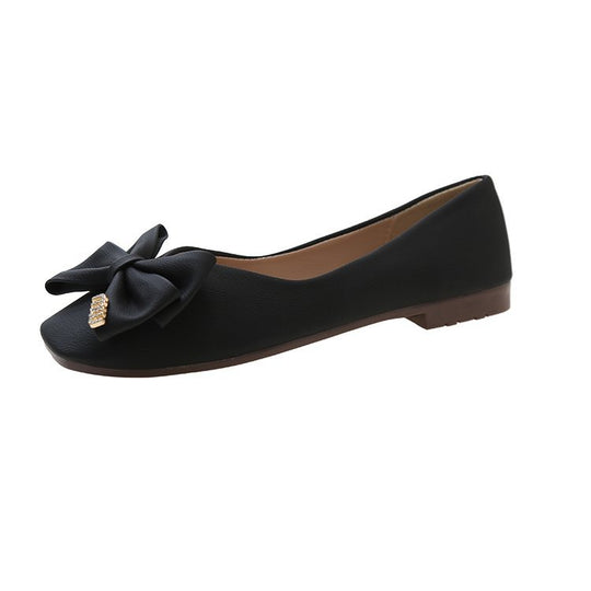 Damen elegante Ballerinas mit Schleifenakzent und funkelndem Detail EB