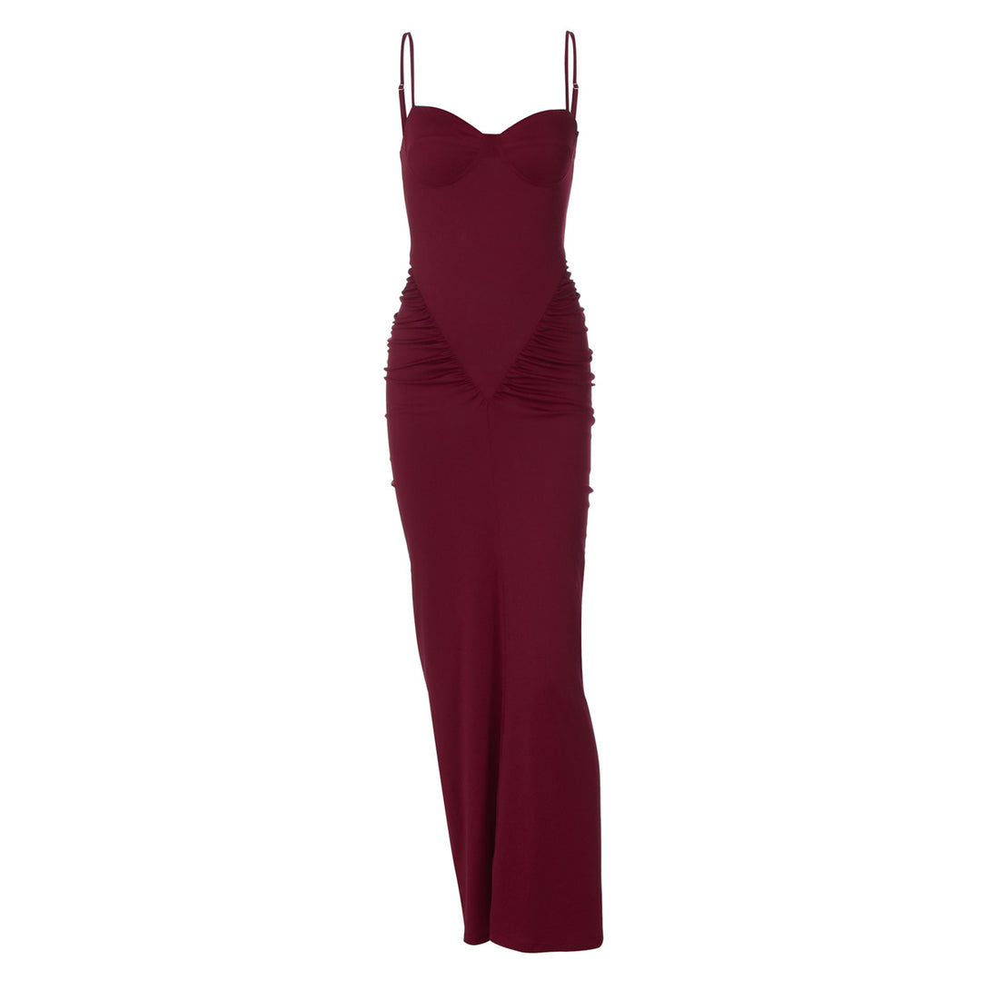 Damen Maxikleid mit Raffungen EB
