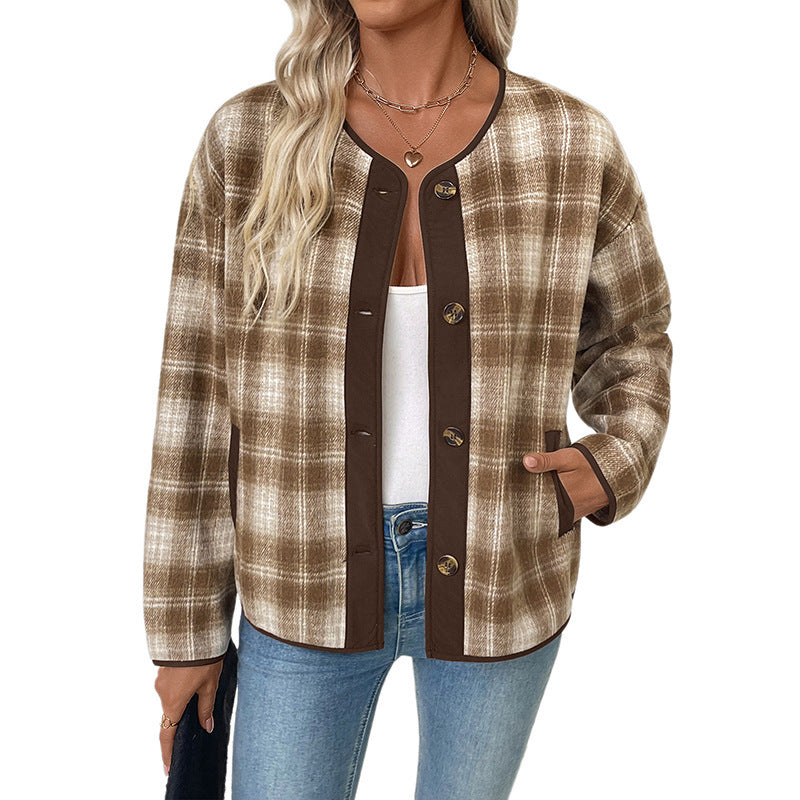 Damen Kariertes Overshirt EB