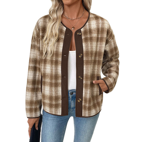 Damen Kariertes Overshirt EB