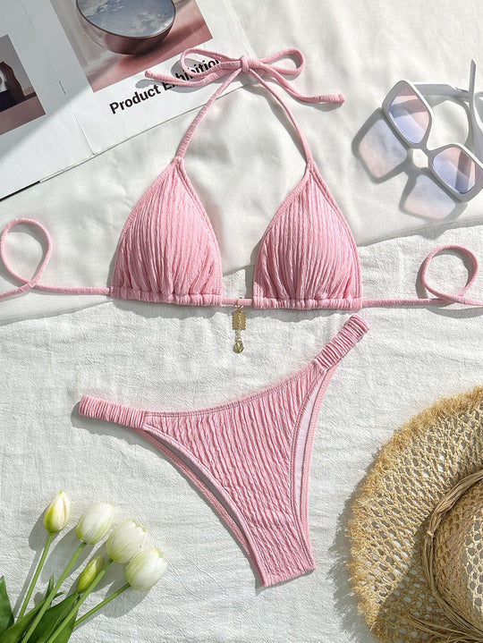 Damen Triangel-Bikini mit raffinierten Rüschen EB