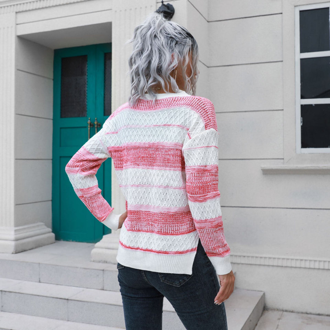 Damen Urbaner Strickpullover mit strukturiertem Muster EB