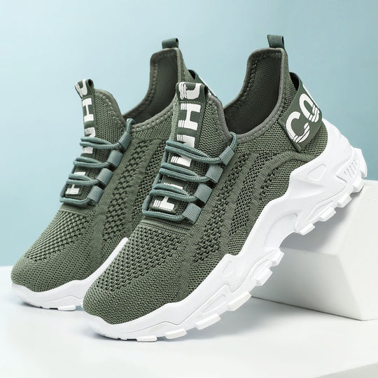 Damen Sportliche Sneaker mit atmungsaktiver Mesh-Oberfläche und Federungssystem EB